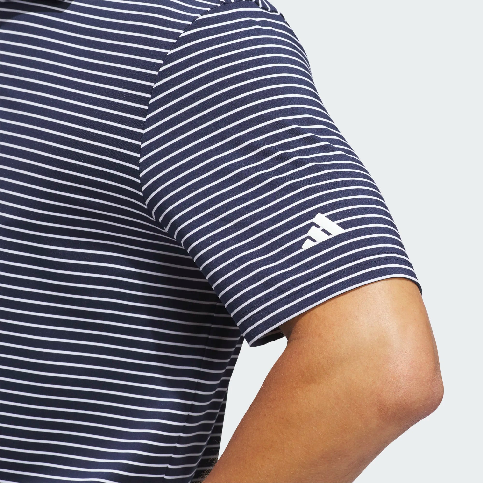 Perf Two-Color Stripe Polo Shirt