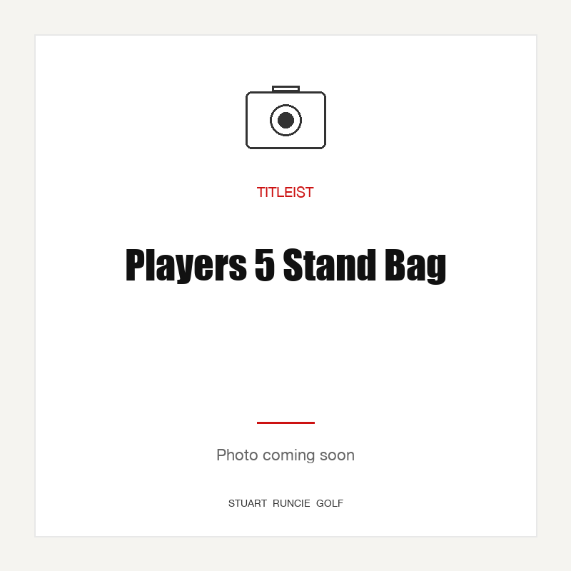 Players 5 Stand Bag — photo coming soon (SRG placeholder)