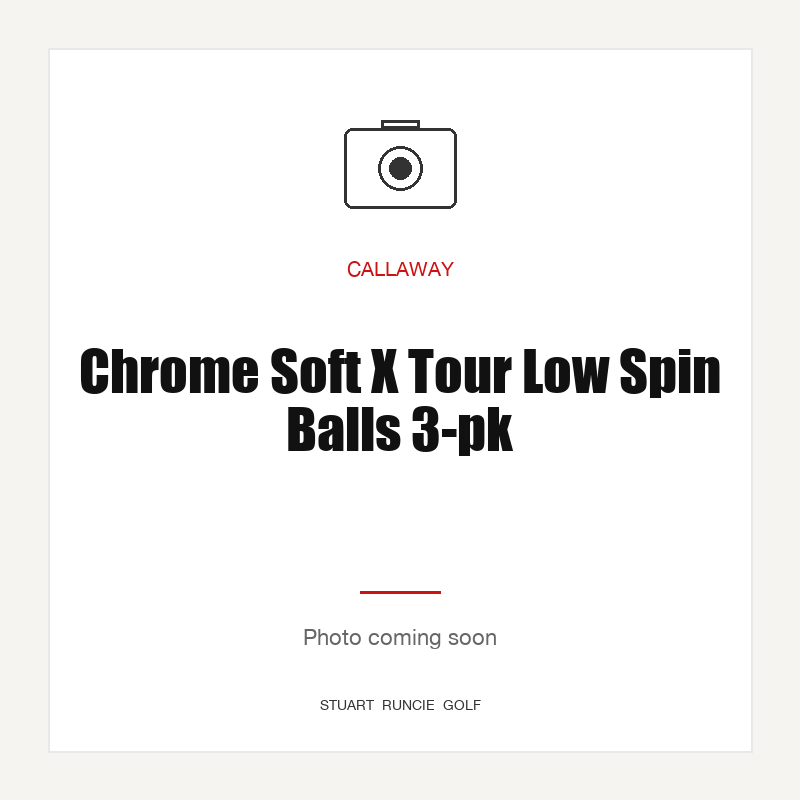 Chrome Soft X Tour Low Spin Balls 3-pk — photo coming soon (SRG placeholder)